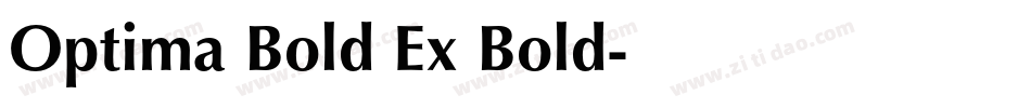 Optima Bold Ex Bold字体转换